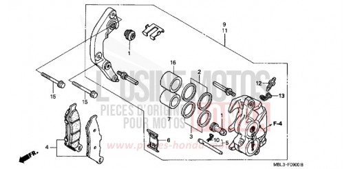 VORDERRAD-BREMSSATTEL (NT650VW/X/Y/1) NT650VW de 1998